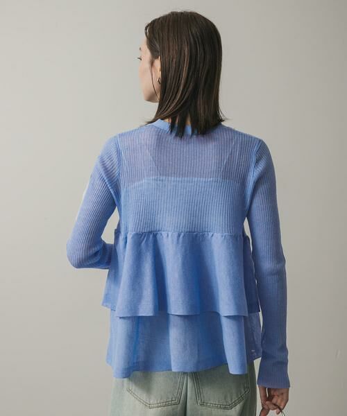 SENSE OF PLACE by URBAN RESEARCH / センスオブプレイス バイ アーバンリサーチ カーディガン・ボレロ | シアーペプラムカーディガン | 詳細9