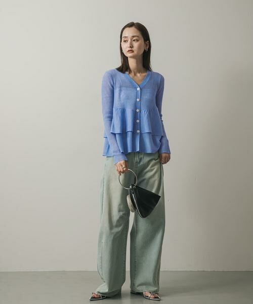 SENSE OF PLACE by URBAN RESEARCH / センスオブプレイス バイ アーバンリサーチ カーディガン・ボレロ | シアーペプラムカーディガン | 詳細10