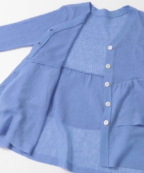 SENSE OF PLACE by URBAN RESEARCH / センスオブプレイス バイ アーバンリサーチ カーディガン・ボレロ | シアーペプラムカーディガン | 詳細13