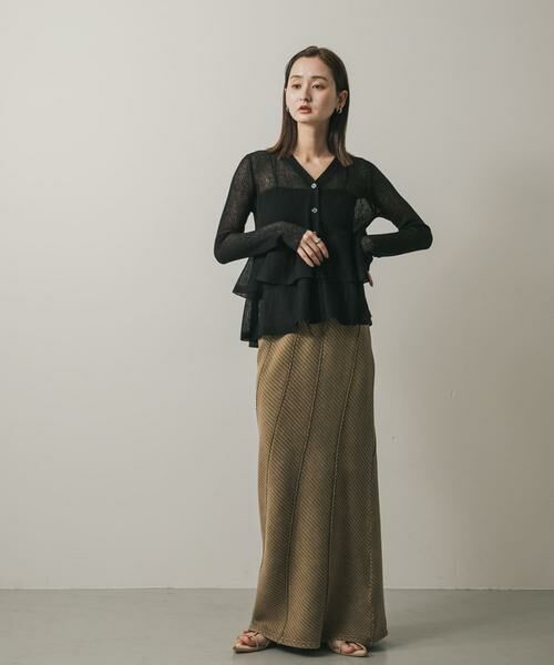 SENSE OF PLACE by URBAN RESEARCH / センスオブプレイス バイ アーバンリサーチ カーディガン・ボレロ | シアーペプラムカーディガン | 詳細22