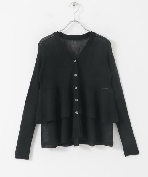 SENSE OF PLACE by URBAN RESEARCH / センスオブプレイス バイ アーバンリサーチ カーディガン・ボレロ | シアーペプラムカーディガン | 詳細25