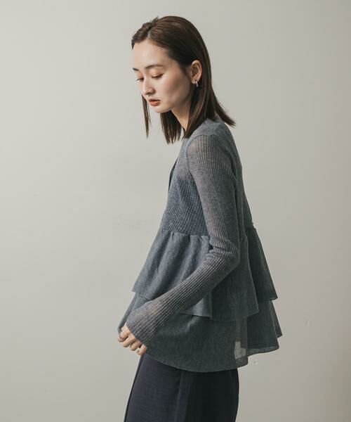SENSE OF PLACE by URBAN RESEARCH / センスオブプレイス バイ アーバンリサーチ カーディガン・ボレロ | シアーペプラムカーディガン | 詳細28