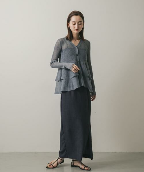 SENSE OF PLACE by URBAN RESEARCH / センスオブプレイス バイ アーバンリサーチ カーディガン・ボレロ | シアーペプラムカーディガン | 詳細30