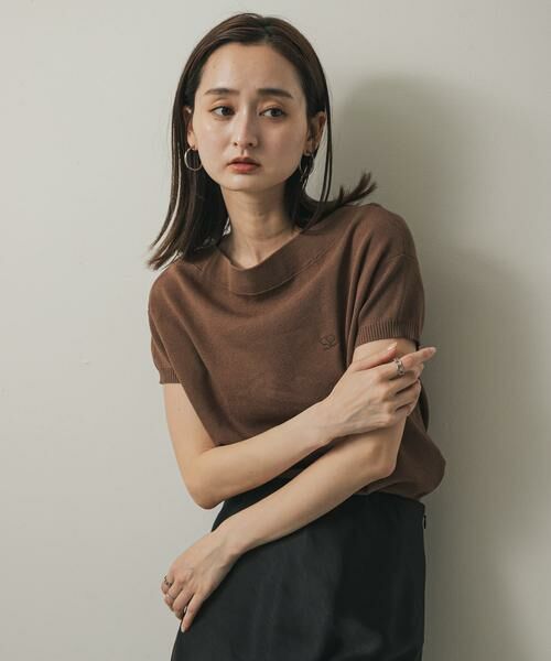 SENSE OF PLACE by URBAN RESEARCH / センスオブプレイス バイ アーバンリサーチ ニット・セーター | シシュウボートネックセーター(半袖) | 詳細1