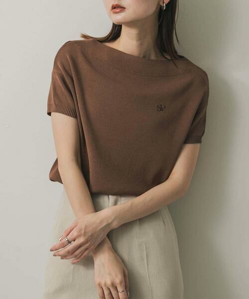 SENSE OF PLACE by URBAN RESEARCH / センスオブプレイス バイ アーバンリサーチ ニット・セーター | シシュウボートネックセーター(半袖) | 詳細4