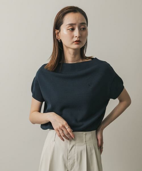 SENSE OF PLACE by URBAN RESEARCH / センスオブプレイス バイ アーバンリサーチ ニット・セーター | シシュウボートネックセーター(半袖) | 詳細19