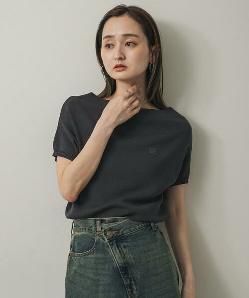 SENSE OF PLACE by URBAN RESEARCH / センスオブプレイス バイ アーバンリサーチ ニット・セーター | シシュウボートネックセーター(半袖) | 詳細24