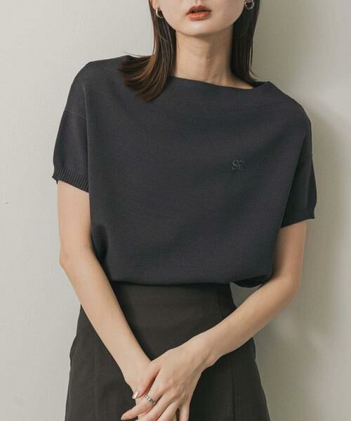 SENSE OF PLACE by URBAN RESEARCH / センスオブプレイス バイ アーバンリサーチ ニット・セーター | シシュウボートネックセーター(半袖) | 詳細27