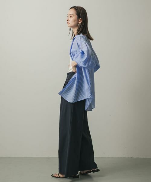 SENSE OF PLACE by URBAN RESEARCH / センスオブプレイス バイ アーバンリサーチ シャツ・ブラウス | タックポケットシアーストライプシャツ | 詳細4