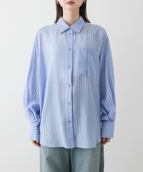 SENSE OF PLACE by URBAN RESEARCH / センスオブプレイス バイ アーバンリサーチ シャツ・ブラウス | タックポケットシアーストライプシャツ | 詳細8