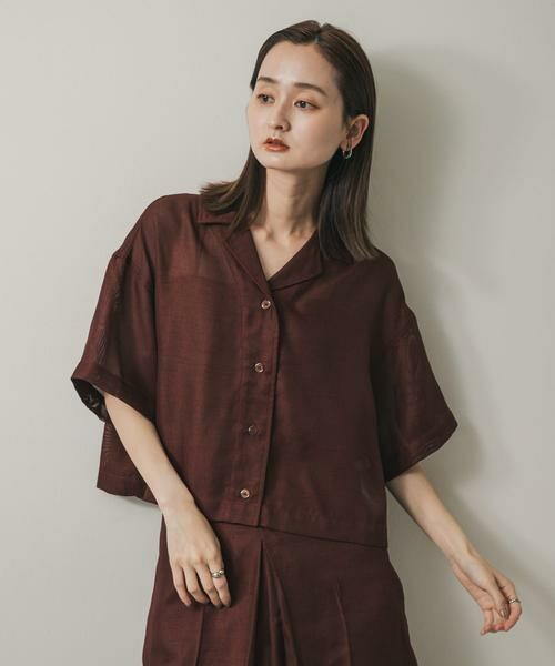 SENSE OF PLACE by URBAN RESEARCH / センスオブプレイス バイ アーバンリサーチ シャツ・ブラウス | リネンライクメッシュシャツ | 詳細1