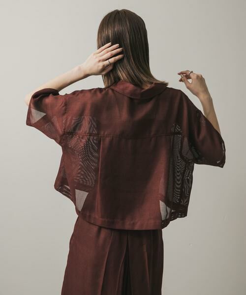 SENSE OF PLACE by URBAN RESEARCH / センスオブプレイス バイ アーバンリサーチ シャツ・ブラウス | リネンライクメッシュシャツ | 詳細2