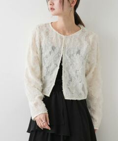 SENSE OF PLACE by URBAN RESEARCH / センスオブプレイス バイ アーバンリサーチ シャツ・ブラウス | クロップドチュールジャガードブラウス