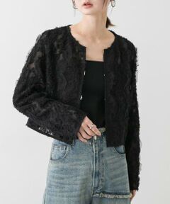 SENSE OF PLACE by URBAN RESEARCH / センスオブプレイス バイ アーバンリサーチ シャツ・ブラウス | クロップドチュールジャガードブラウス