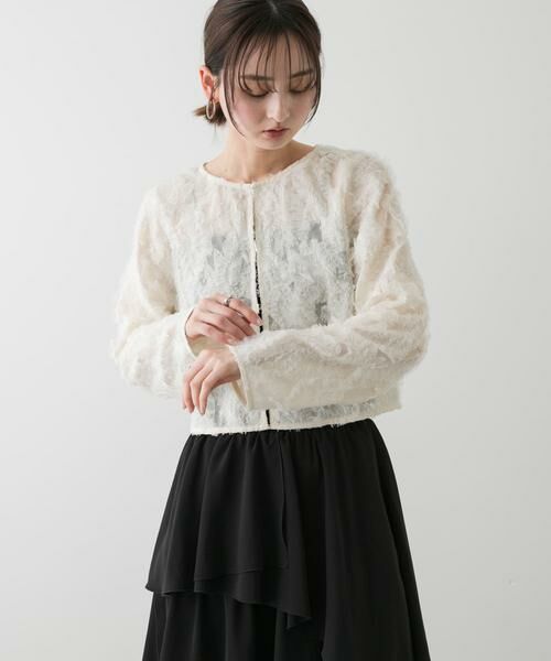 SENSE OF PLACE by URBAN RESEARCH / センスオブプレイス バイ アーバンリサーチ シャツ・ブラウス | クロップドチュールジャガードブラウス | 詳細2