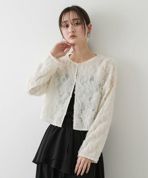 SENSE OF PLACE by URBAN RESEARCH / センスオブプレイス バイ アーバンリサーチ シャツ・ブラウス | クロップドチュールジャガードブラウス | 詳細3