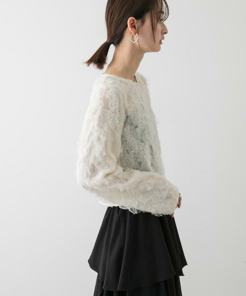 SENSE OF PLACE by URBAN RESEARCH / センスオブプレイス バイ アーバンリサーチ シャツ・ブラウス | クロップドチュールジャガードブラウス | 詳細4