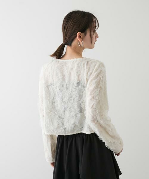 SENSE OF PLACE by URBAN RESEARCH / センスオブプレイス バイ アーバンリサーチ シャツ・ブラウス | クロップドチュールジャガードブラウス | 詳細5