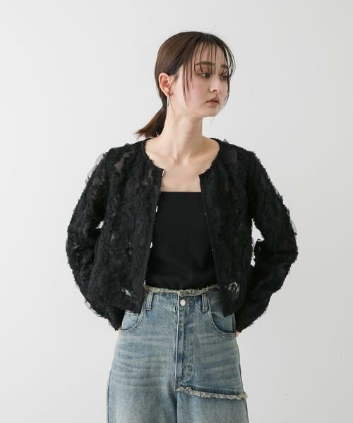 SENSE OF PLACE by URBAN RESEARCH / センスオブプレイス バイ アーバンリサーチ シャツ・ブラウス | クロップドチュールジャガードブラウス | 詳細10