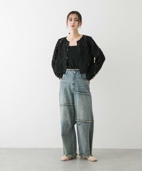 SENSE OF PLACE by URBAN RESEARCH / センスオブプレイス バイ アーバンリサーチ シャツ・ブラウス | クロップドチュールジャガードブラウス | 詳細12