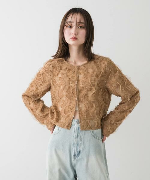 SENSE OF PLACE by URBAN RESEARCH / センスオブプレイス バイ アーバンリサーチ シャツ・ブラウス | クロップドチュールジャガードブラウス | 詳細16