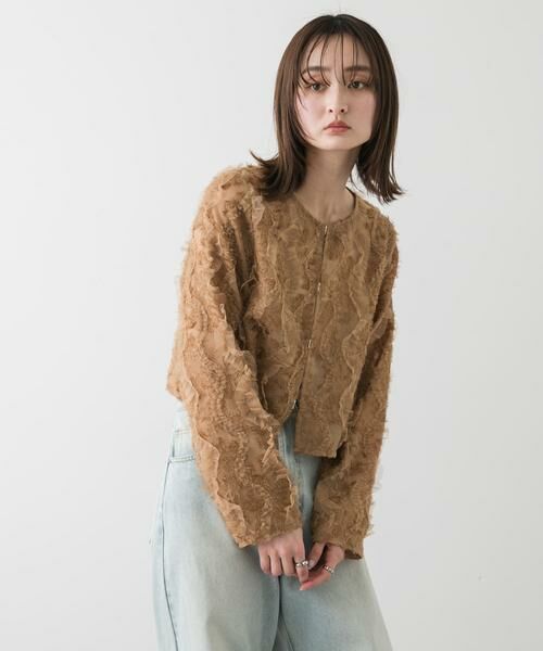 SENSE OF PLACE by URBAN RESEARCH / センスオブプレイス バイ アーバンリサーチ シャツ・ブラウス | クロップドチュールジャガードブラウス | 詳細17