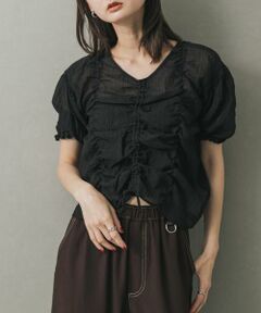 SENSE OF PLACE by URBAN RESEARCH / センスオブプレイス バイ アーバンリサーチ シャツ・ブラウス | シャーリングブラウス(5分袖)