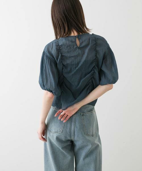 SENSE OF PLACE by URBAN RESEARCH / センスオブプレイス バイ アーバンリサーチ シャツ・ブラウス | シャーリングブラウス(5分袖) | 詳細4