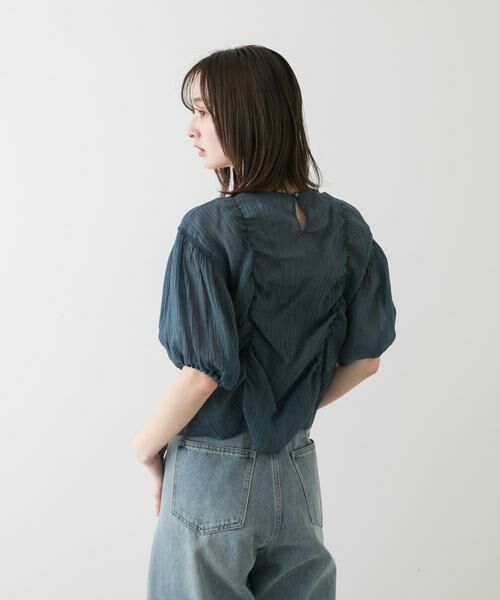 SENSE OF PLACE by URBAN RESEARCH / センスオブプレイス バイ アーバンリサーチ シャツ・ブラウス | シャーリングブラウス(5分袖) | 詳細5