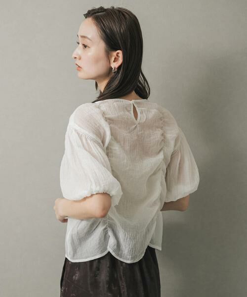 SENSE OF PLACE by URBAN RESEARCH / センスオブプレイス バイ アーバンリサーチ シャツ・ブラウス | シャーリングブラウス(5分袖) | 詳細17