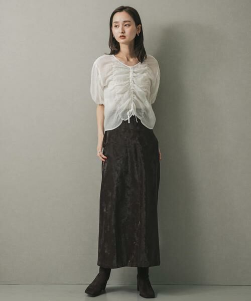 SENSE OF PLACE by URBAN RESEARCH / センスオブプレイス バイ アーバンリサーチ シャツ・ブラウス | シャーリングブラウス(5分袖) | 詳細18