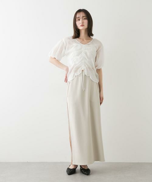 SENSE OF PLACE by URBAN RESEARCH / センスオブプレイス バイ アーバンリサーチ シャツ・ブラウス | シャーリングブラウス(5分袖) | 詳細22