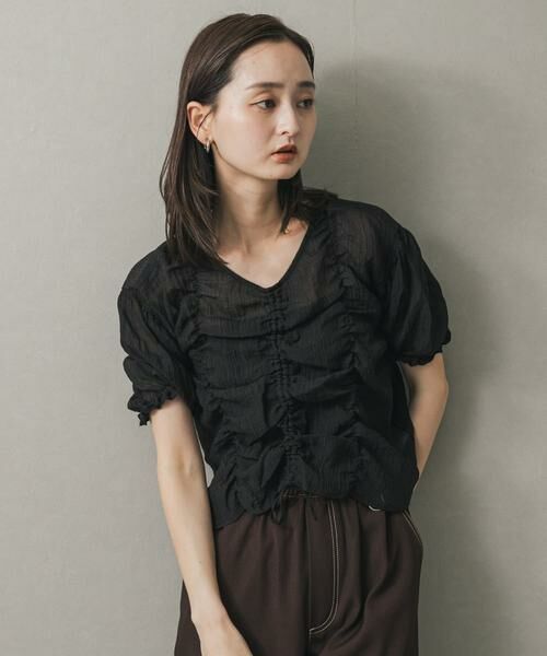 SENSE OF PLACE by URBAN RESEARCH / センスオブプレイス バイ アーバンリサーチ シャツ・ブラウス | シャーリングブラウス(5分袖) | 詳細26