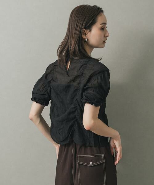 SENSE OF PLACE by URBAN RESEARCH / センスオブプレイス バイ アーバンリサーチ シャツ・ブラウス | シャーリングブラウス(5分袖) | 詳細28