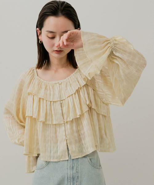 SENSE OF PLACE by URBAN RESEARCH / センスオブプレイス バイ アーバンリサーチ シャツ・ブラウス | クロップドフリルブラウス | 詳細1