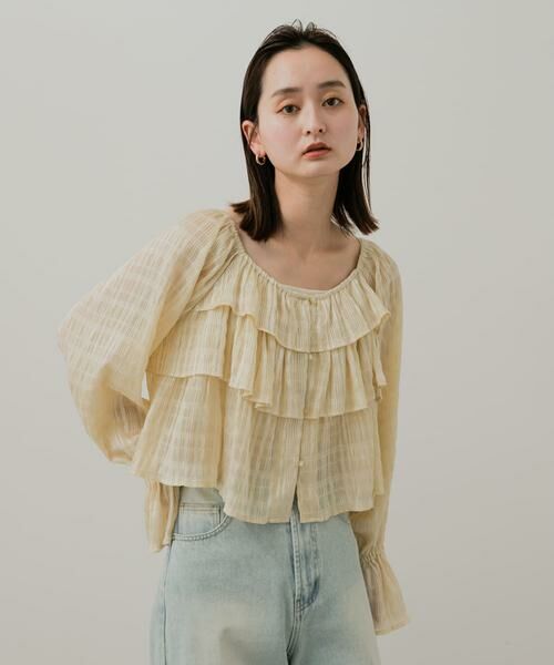 SENSE OF PLACE by URBAN RESEARCH / センスオブプレイス バイ アーバンリサーチ シャツ・ブラウス | クロップドフリルブラウス | 詳細2