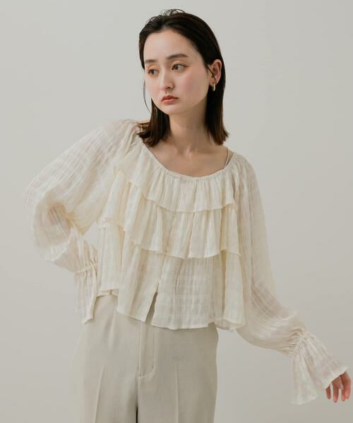 SENSE OF PLACE by URBAN RESEARCH / センスオブプレイス バイ アーバンリサーチ シャツ・ブラウス | クロップドフリルブラウス | 詳細13