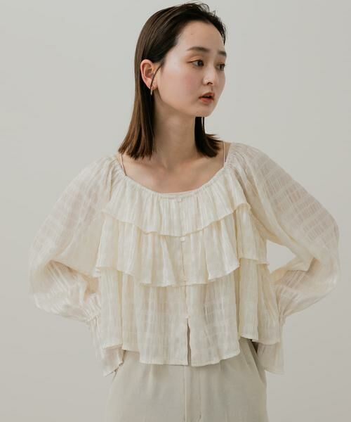 SENSE OF PLACE by URBAN RESEARCH / センスオブプレイス バイ アーバンリサーチ シャツ・ブラウス | クロップドフリルブラウス | 詳細14