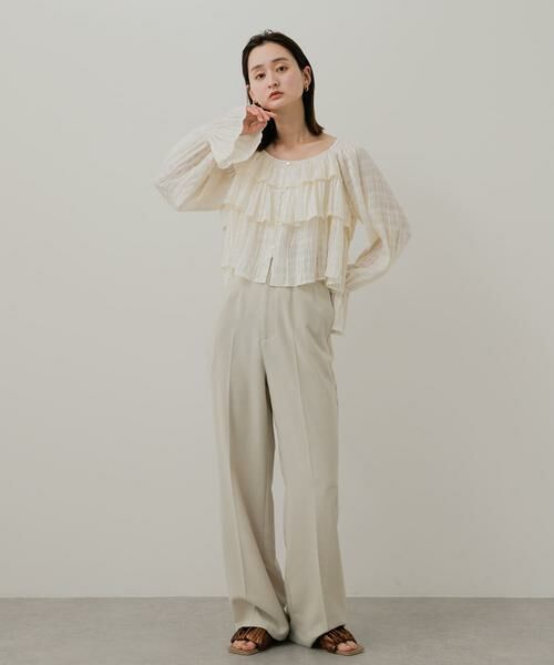 SENSE OF PLACE by URBAN RESEARCH / センスオブプレイス バイ アーバンリサーチ シャツ・ブラウス | クロップドフリルブラウス | 詳細17