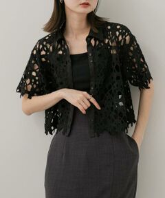 SENSE OF PLACE by URBAN RESEARCH / センスオブプレイス バイ アーバンリサーチ シャツ・ブラウス | レースクロップドシャツ(半袖)