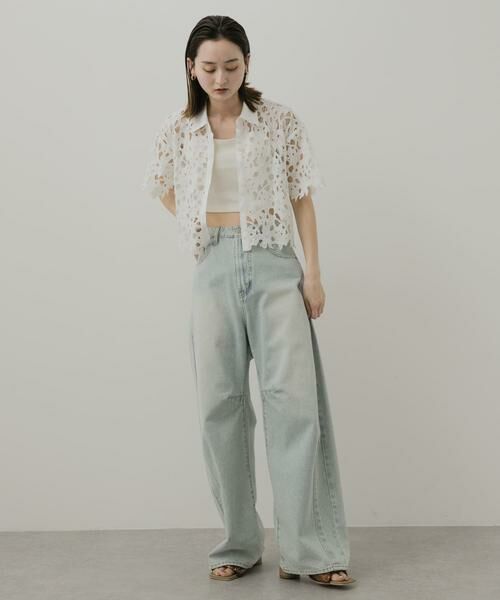 SENSE OF PLACE by URBAN RESEARCH / センスオブプレイス バイ アーバンリサーチ シャツ・ブラウス | レースクロップドシャツ(半袖) | 詳細5