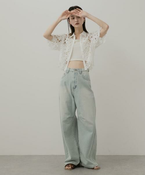 SENSE OF PLACE by URBAN RESEARCH / センスオブプレイス バイ アーバンリサーチ シャツ・ブラウス | レースクロップドシャツ(半袖) | 詳細6