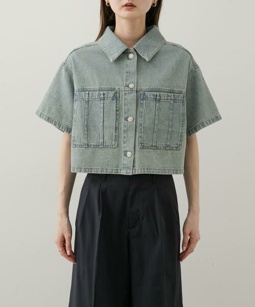 SENSE OF PLACE by URBAN RESEARCH / センスオブプレイス バイ アーバンリサーチ シャツ・ブラウス | クロップドデニムシャツ | 詳細6