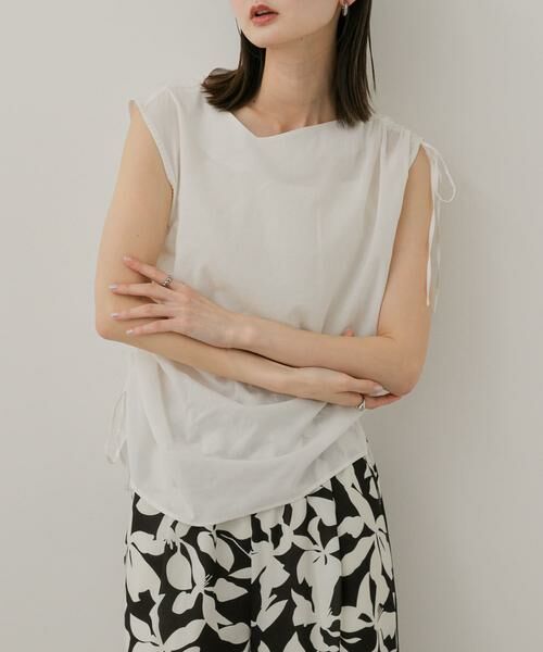 SENSE OF PLACE by URBAN RESEARCH/センスオブプレイス バイ アーバンリサーチ アシンメトリーシャーリングトップ アイボリー one