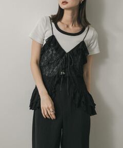 SENSE OF PLACE by URBAN RESEARCH / センスオブプレイス バイ アーバンリサーチ キャミソール・チューブトップ | フリルレースキャミトップ