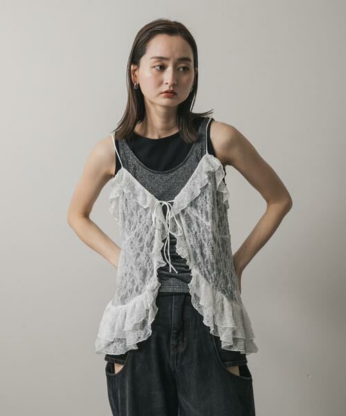 SENSE OF PLACE by URBAN RESEARCH / センスオブプレイス バイ アーバンリサーチ キャミソール・チューブトップ | フリルレースキャミトップ | 詳細2