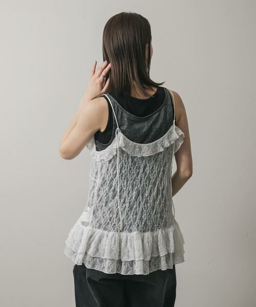 SENSE OF PLACE by URBAN RESEARCH / センスオブプレイス バイ アーバンリサーチ キャミソール・チューブトップ | フリルレースキャミトップ | 詳細3