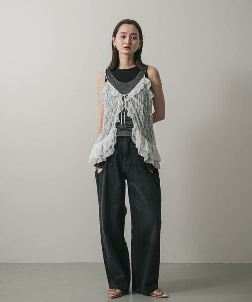 SENSE OF PLACE by URBAN RESEARCH / センスオブプレイス バイ アーバンリサーチ キャミソール・チューブトップ | フリルレースキャミトップ | 詳細4