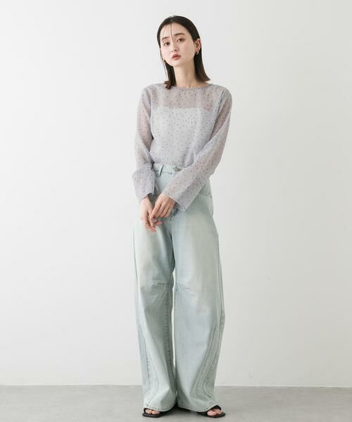 SENSE OF PLACE by URBAN RESEARCH / センスオブプレイス バイ アーバンリサーチ Tシャツ | フロッキードットシアーブラウス | 詳細4