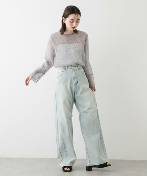 SENSE OF PLACE by URBAN RESEARCH / センスオブプレイス バイ アーバンリサーチ Tシャツ | フロッキードットシアーブラウス | 詳細5